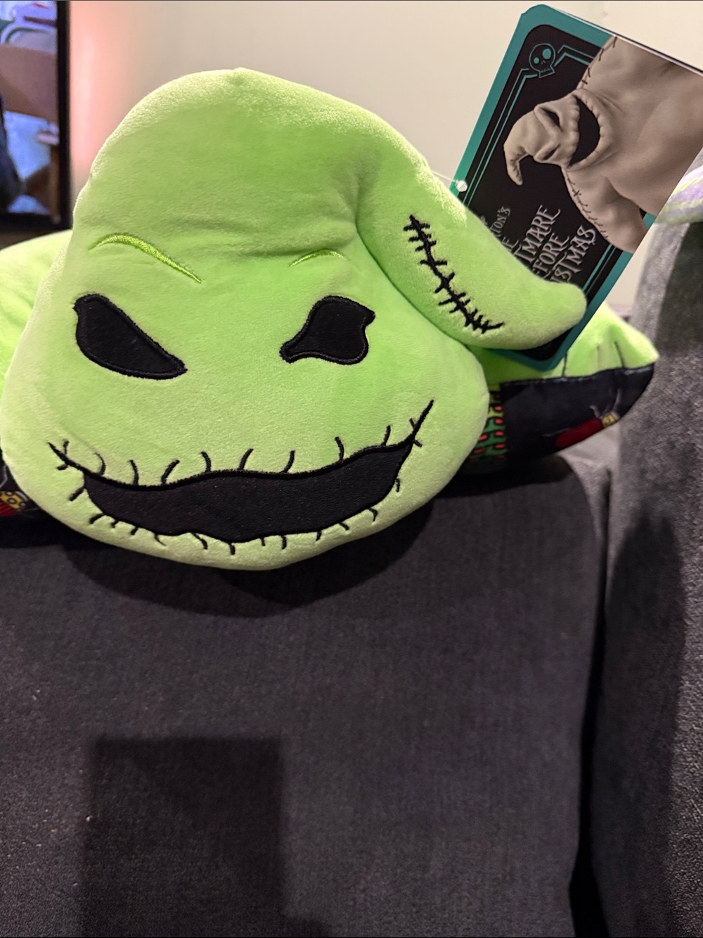 Pillow pets Disney Neon Green Oogie boogie Plush